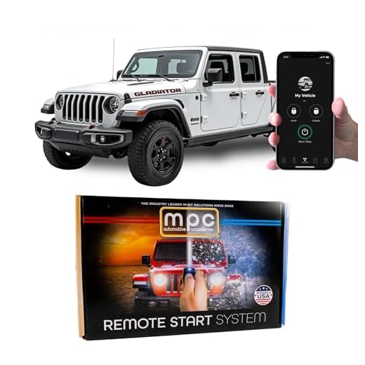 MPC Phone App Controlled Starter Kit for 2020-2023 Jeep Gladiator || 2018-2023 Jeep Wrangler || Plug N Play || Press OEM Key Fob 3X Lock to Start || USA Tech Support
