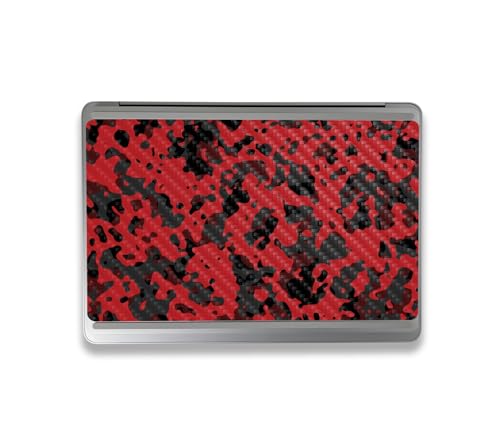 Image of MightySkins Carbon Fiber Skin Compatible with Microsoft Surface Laptop Studio 2 (2023) Full Wrap Kit - Red Modern Camo | Protective, Durable Textured Carbon Fiber Finish | Made in The USA