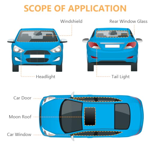 Flintronic Butylrundschnur Schwarz, 8mm x 4m Butylschnur, Butyl Dichtungsband, Butyl Dichtband für Auto-LKW-Scheinwerfer Fenster, Tür, Windschutzscheibe, Haushaltsgeräte