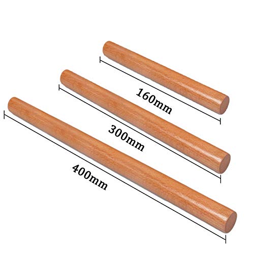 Rodillo de madera para hornear, rodillo de repostería en relieve para manualidades de pasteles, herramienta de cocina ideal para enrollar fondant y masa, opciones de 16/30/40 cm