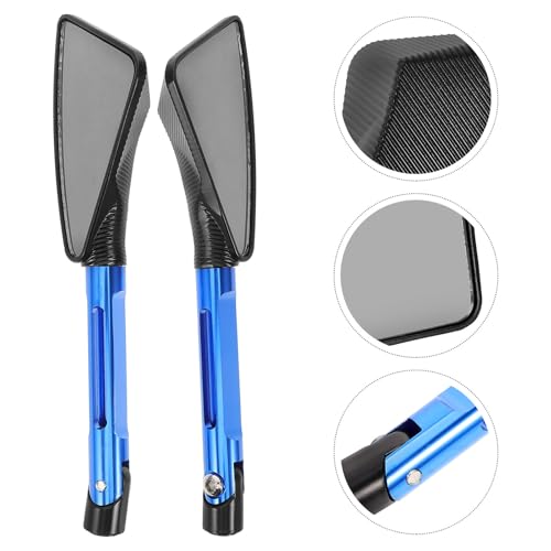 Espejo lateral CNC azul antirreflejo NUOBESTY para eliminar destellos y mejorar visibilidad de moto 3