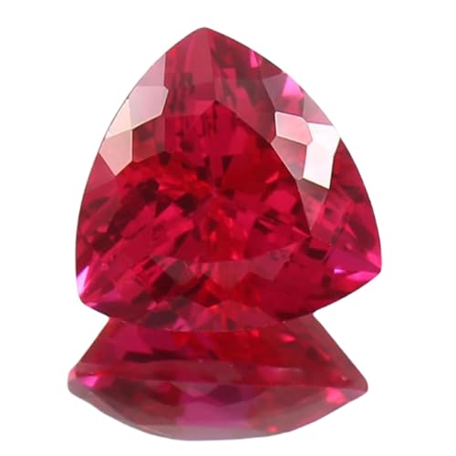 Rubis naturel trillion 10x10mm gemme facettée rouge pour création de bijoux