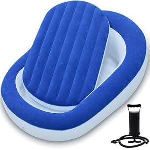 Inflatable Toddler Travel Bed, Kids Air Mattress, Toddler Air Mattress, Portable Toddler Bed, Blow Up Toddler Bed Travel, Portable Kids Bed for Camping Traveling Home