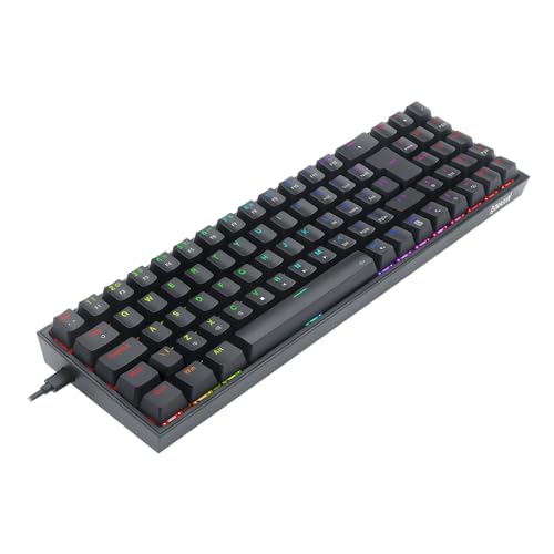 TECLADO MECANICO GAMER POLLUX RGB SWITCH BROWN REDRAGON K628-RGB-B PRETO