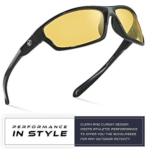 Polarized Wrap Around Sunglasses for Men & Women - UV400 Protection
