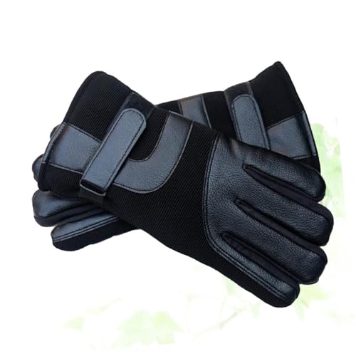 CONGARTENO Winter Finger Gloves for Men Touchscreen Gloves Plush Windproof Anti-slip Casual for Cold Days