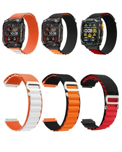 Kospet Tank M4C�X�}�[�g�E�H�b�`�p�o���h 3�{�p�b�N �i�C������ �X�|�[�c���X�g�o���h Kospet Tank M4C�X�}�[�g�E�H�b�`�p ������ �z���� �����p�X�}�[�g�E�H�b�`�X�g���b�v ���߉\�ȃ��X�g�o���h ���b�h+�I�����W+�z���C�g