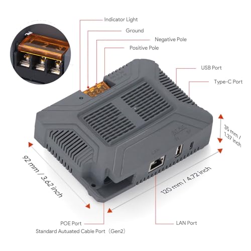 Gen 2 Dish 180w Poe Injector USB A Type C Power Output Boost Gige Multifunctional Charging Solution Spx Cable Adapter Converter miniatura 2