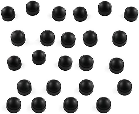 Uxcell 100pcs M12 Plastic Dome Nut Covers - Black PP Protection Caps - View #6