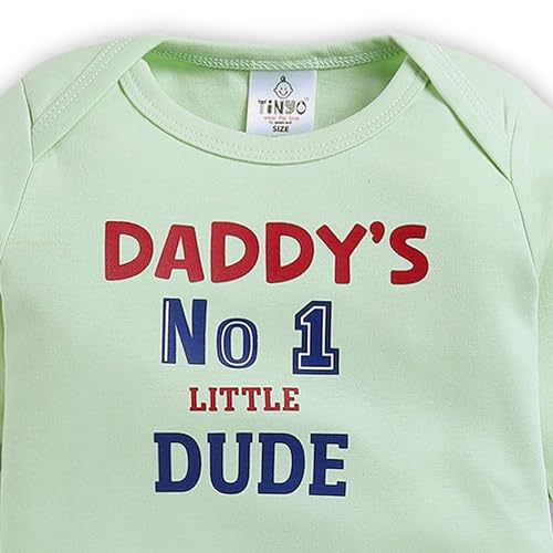 Image of TINYO Boy's Letter Print Regular Fit Bodysuit for Baby Kids