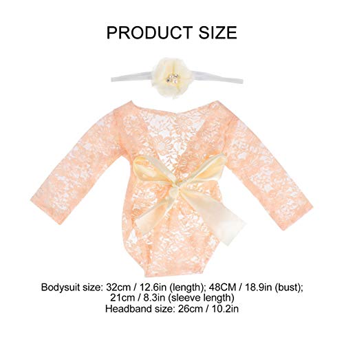 Lurrose Macacão de Renda de Bebê Natal Roupas de Bebê Com Fita de Flor Cinto Bowknot Presentes para