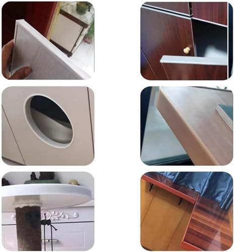 Cinta de borde TPE autoadhesiva en forma de U beige de 32 mm para muebles de madera 4
