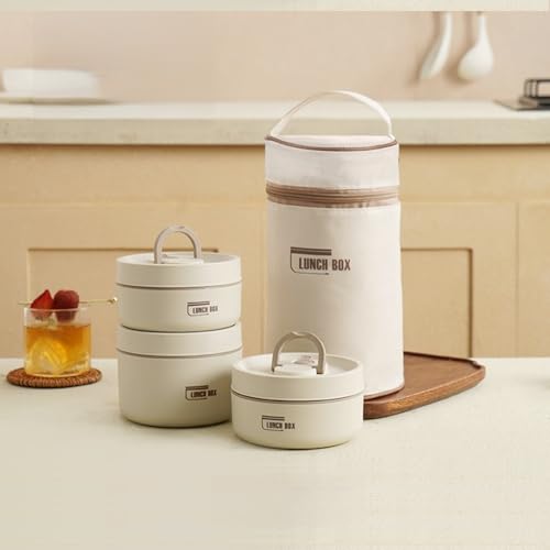 真空断熱スープランチセット ステンレス 保温弁当箱 スープジャー 大容量 2段 / 3段 / 4段 お弁当箱 収納バッグ付き ランチジャー お 効果の高い弁当箱 サーモス ランチジャー 密封された漏れ防止 茶碗 断熱弁当箱セット 4時間の保温 真空ス 通勤
