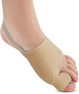 Bunion Corrector, Orthopedic Bunion Splint, Big Toe Separator Pain Relief, Non-Surgical Hallux Valgus Correction, Big Toe Straightener Pain Relief for Women & Men, Day Night Support (Beige)