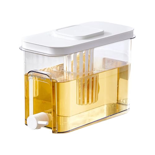 大容量 4L 水バケツ、簡単な流れの注ぎ口付き、フルーツ注入パーティードリンクストレージ、家族用アイスティーディスペンサーに最適