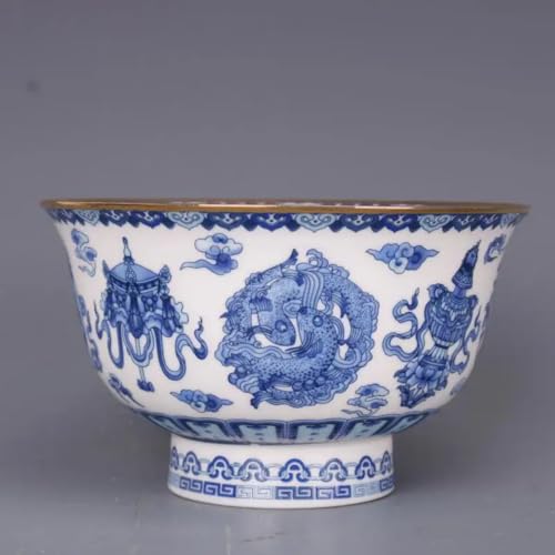 Cuenco azul y blanco de 12 cm en porcelana envejecida para renovar tu vajilla aburrida 4