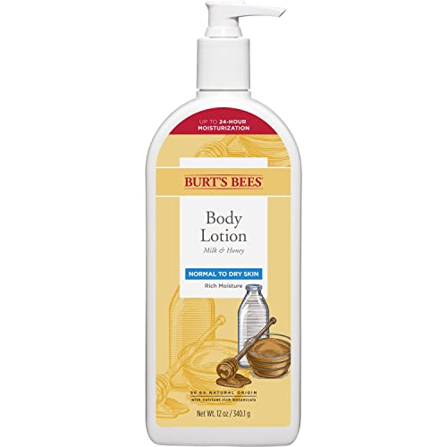Burt's Bees Body Lotion for Normal to Dry Skin with Milk & Honey, 12 Oz (Package May Vary) - image 1