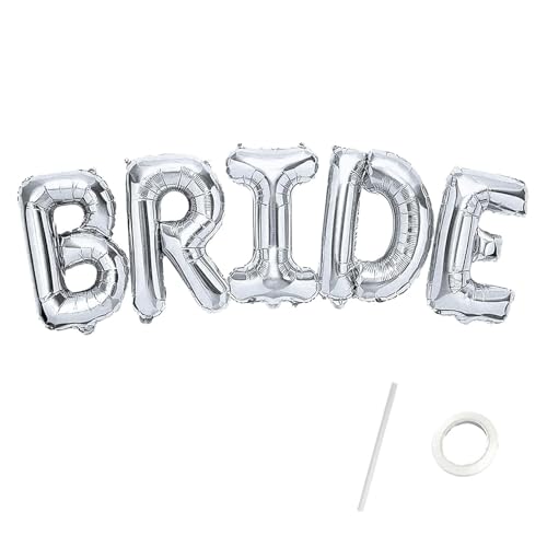 Gleemix Bride to Be Deko Luftballon, 16 Zoll Silber Bride Buchstaben Ballons, Junggesellenabschied Frauen Ballon, Bride Luftballons für Bachelorette Party Deko, Hochzeit Deko für 5,99 EUR bei Amazon Bild: Gleemix Bride to Be Deko Luftballon, 16 Zoll Silber Bride Buchstaben Ballons, Junggesellenabschied Frauen Ballon, Bride Luftballons für Bachelorette Party Deko, Hochzeit Deko für 5,99 EUR bei Amazon