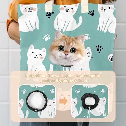 Bolsa de transporte portátil con lona resistente para pasear perros pequeños con seguridad 4