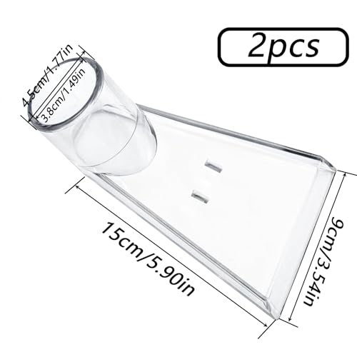 2PCS Swivel Head Carpet Cleaner Parts, 38mm Transparent Vacuum Nozzle Swivel Head, Wet Dry Vacuum Cleaner Water Nozzle