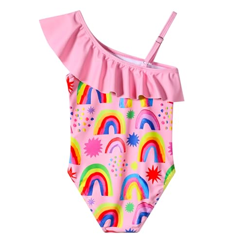 Image of Girls One Piece Swimsuit, Quick Dry Cute Bathing Suit for Kids, Comfortable Swimwear for Beach for 5-12 Years