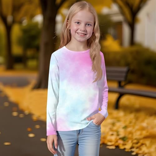 Teen Long Sleeve Tee Shirts Cute Crewneck Fall Tops & Blouses Casual Tie Dye Summer Clothes Lightweight Boys Outfits3