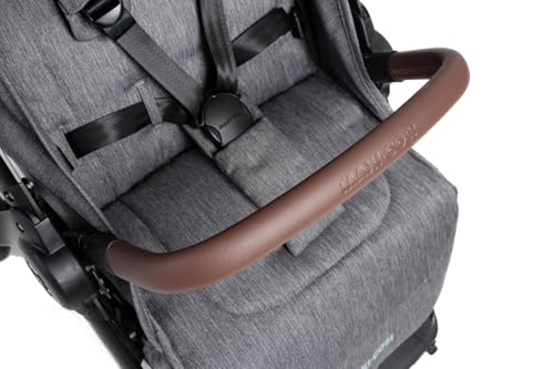 Image of Maxi-Cosi Eva Lightweight Baby Stroller,0-4 Years, Automatic One-Hand Fold, Flat Recline,Carry Strap,Puncture-Proof Wheels,5-Point Harness,Mosquito Net,Bumper Bar, Compact &Travel-Friendly Pram- Grey
