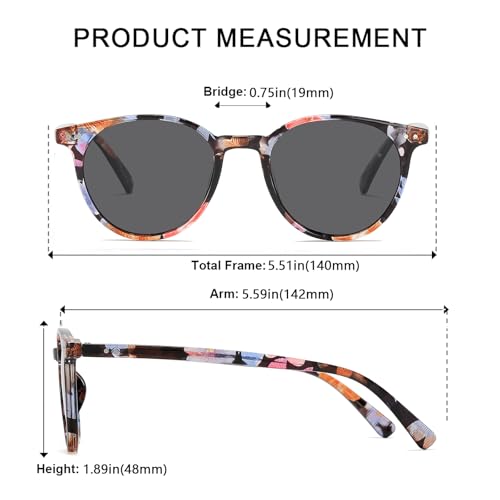 Image of Small Round Polarized Sunglasses for Women Men Compact Vintage Style UV400 Protection Classic Lightweight