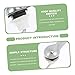 SEWACC Retro Front Press Toilet Flush Lever Silver Finish Side Mount Replacement Handle for Toilet Tank Home Accessory Easy Tool Installation for Household and Hotel Use