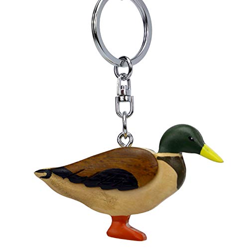 Ente Stockente Erpel Schlüsselanhänger aus Holz