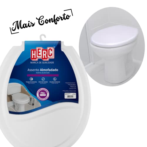 Assento Sanitário Herc Almofadado Branco