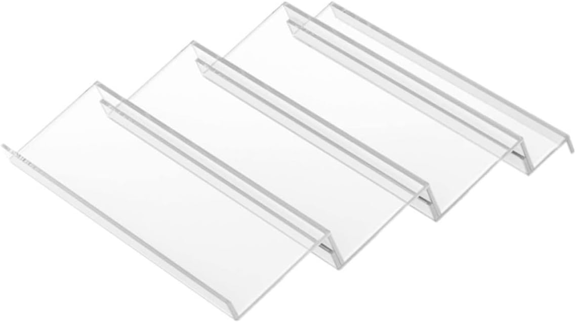 Luxshiny Expandable Acrylic Spice Rack Organizer for Drawer, Tiered Seasoning Bottle Storage Tray for Kitchen Cabinet, Plastic Spice Rack for Countertop and Pantry