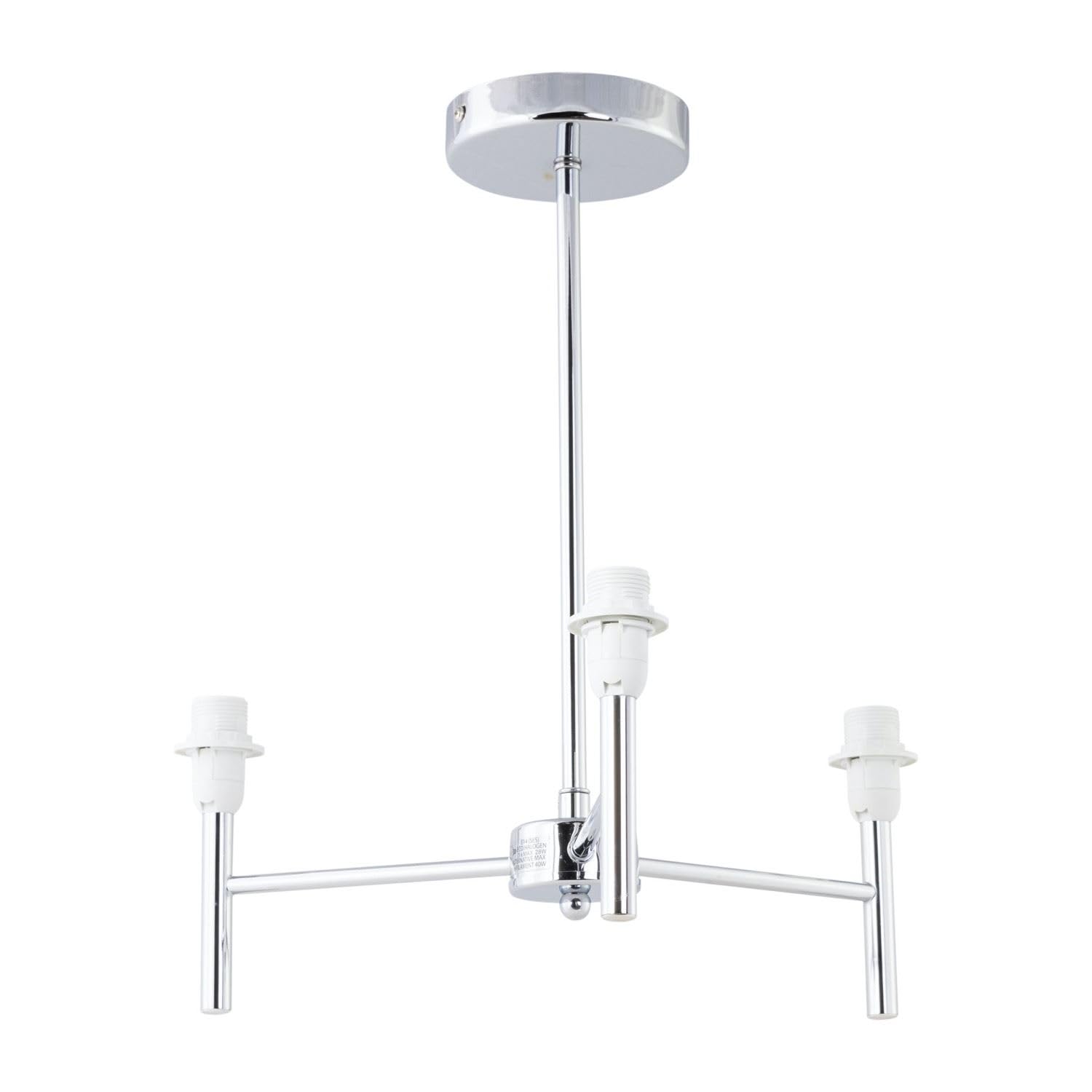 Firstchoicelighting Chrome Brea Ceiling Light Fitting, Shades Not Included, Led Compatible, Modern Semi Flush Design