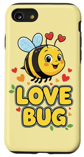 Love Bug �L���[�g ���킢�� �o�����^�C�� �n�` �n�[�g�t�� �X�}�z�P�[�X iPhone SE (2020) / 7 / 8 �p