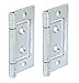 Price comparison product image Merriway BH03826 Bright Zinc Plated Flush Door Cupboard Hinge, 50 mm (2 inch) - Pack of 2