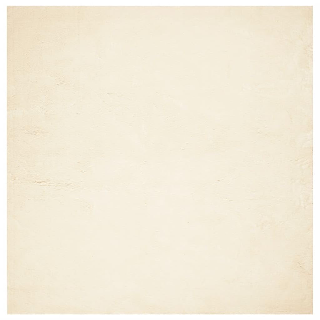 Tapis HUARTE de salon crème 240x240 cm lavable pour une maison moderne