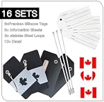 Canada Luggage Tag 6 Pack, Canadian Flag Luggage Tags for Suitcases Waterproof Silicone Travel Baggage Bag Tags with Stickers & Name Cards
