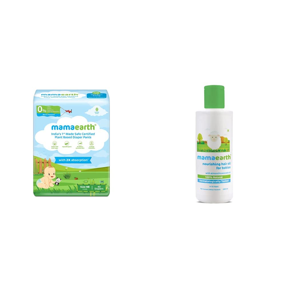 Mamaearth Plant Based Diaper Pants (Size NB 35 kg) (40 Diapers