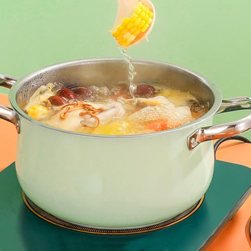 Marmite à soupe acier inoxydable induction avec double poignées résistante