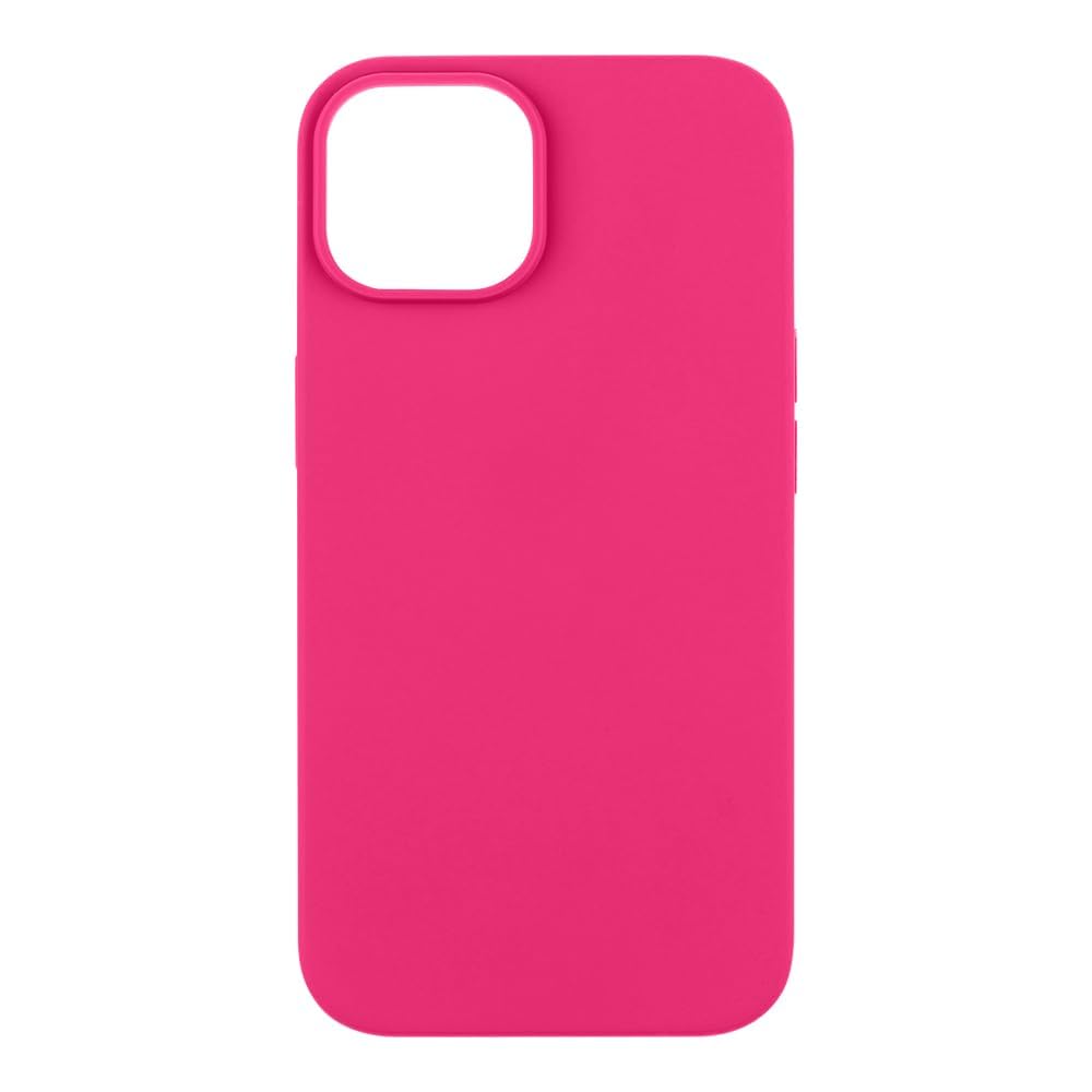 NAFS Silicone Case Compatible with iPhone 14 | Camera Protect Microfiber Lining Cover | Case Cover for iPhone 14 (Neon Pink)