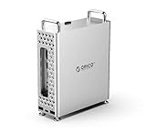 ORICO MiniPro 2TB Externe SSD & Dock für Mac mini M4 /M4 Pro mit Ständer aus Aluminiumlegierung– M4 Dock mit 2X USB-A 10Gbps Datenport, SD/TF 3.0, Perfektes Zubehör für Apple Mac mini 2024 – Silber