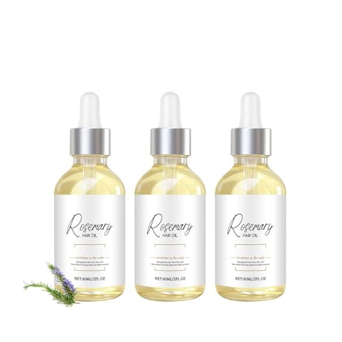 Huile de romarin cheveux pousse et sérum cuir chevelu anti-casse hydratant 3pcs