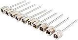 YuanHolumid 10Pcs Silver Sports Inflating Needle Pin Nozzle Football Basketball Soccer Ball Air Pump Fashion...
