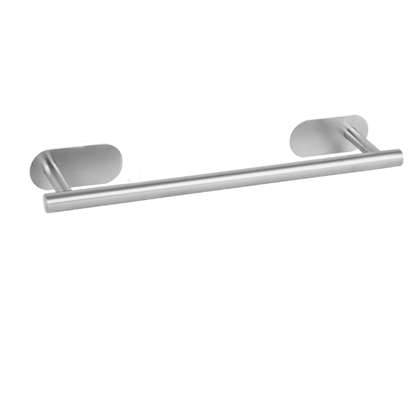 40CM Towel Rack Black Towel Rail Wall Mounted Bathroom Towel Holder,SUS304 Stainless Steel Towel Rail Self-Adhesive Waterproof & Anti-Rust(Silver)