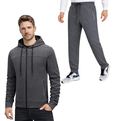 RYLY rexperformance Mens Tracksuit 2 Piece Set Casual Sweatsuits Full Zip Track Suits Jogging Athletic Suit Sets(XL)