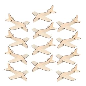 Sosoport 15 Stück Holz Modellflugzeug Bausatz