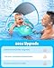 LAYCOL Baby Swimming Float Inflatable Baby Pool Float Ring with Sun Protection Canopy,add Tail no flip Over for Age of 3-36 Months