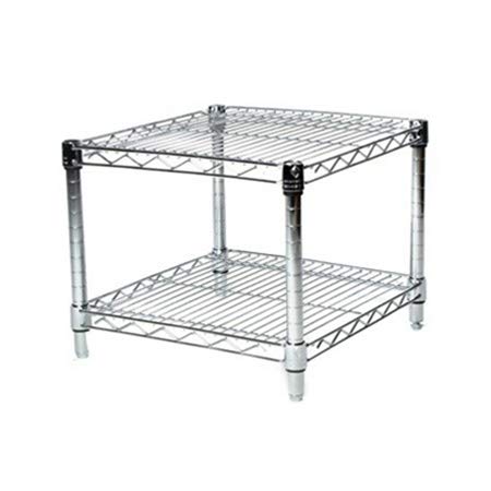 Shelving Inc. 24" d x 24" w Chrome Wire Shelving with 2 Tier Shelves, Weight Capacity 800lbs Per Shelf