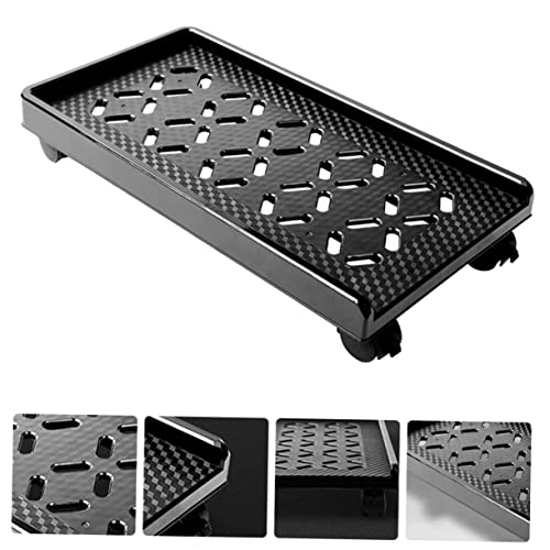 Soporte móvil para CPU TEHAUX con ruedas freno y disipación de calor, para torres de computadora miniatura 5