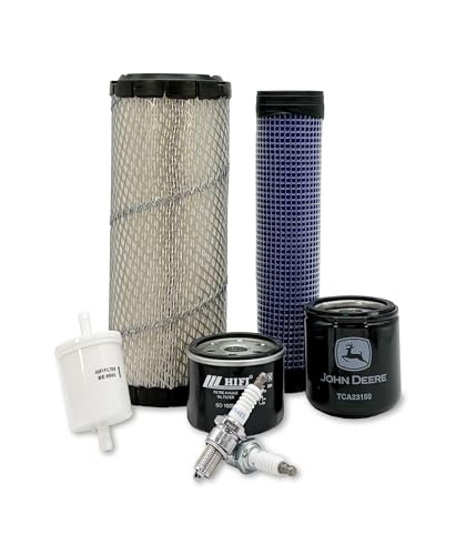 HERO Maintenance Filter Kit For John Deere Q820E Stand-On Mower Filters Compatible With OEM M131802 M131803 AM125424 UC21217 M805853 TCA23150